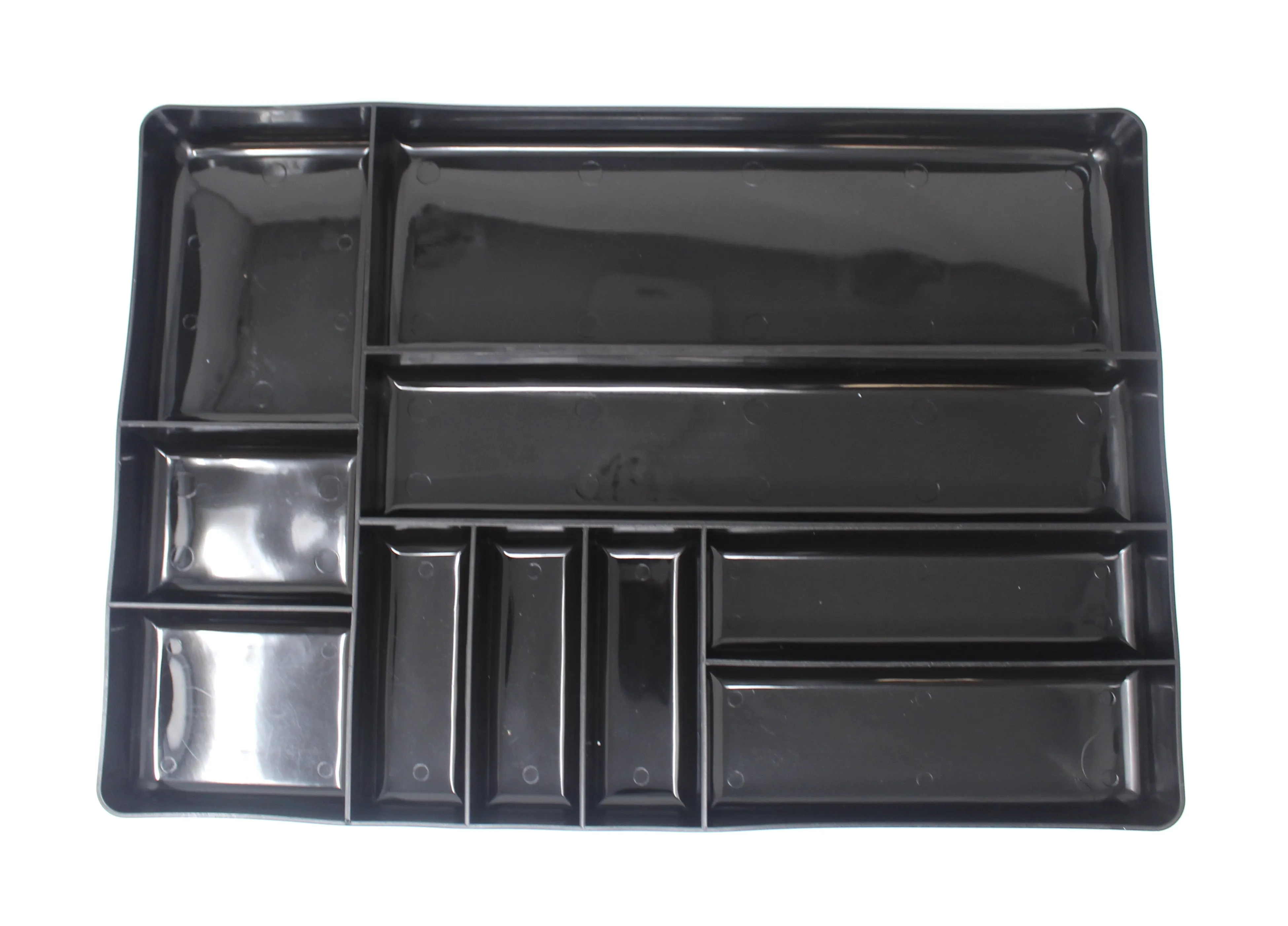 Stackable Lightweight 10 Compartment Organizer Tray - Black or Red