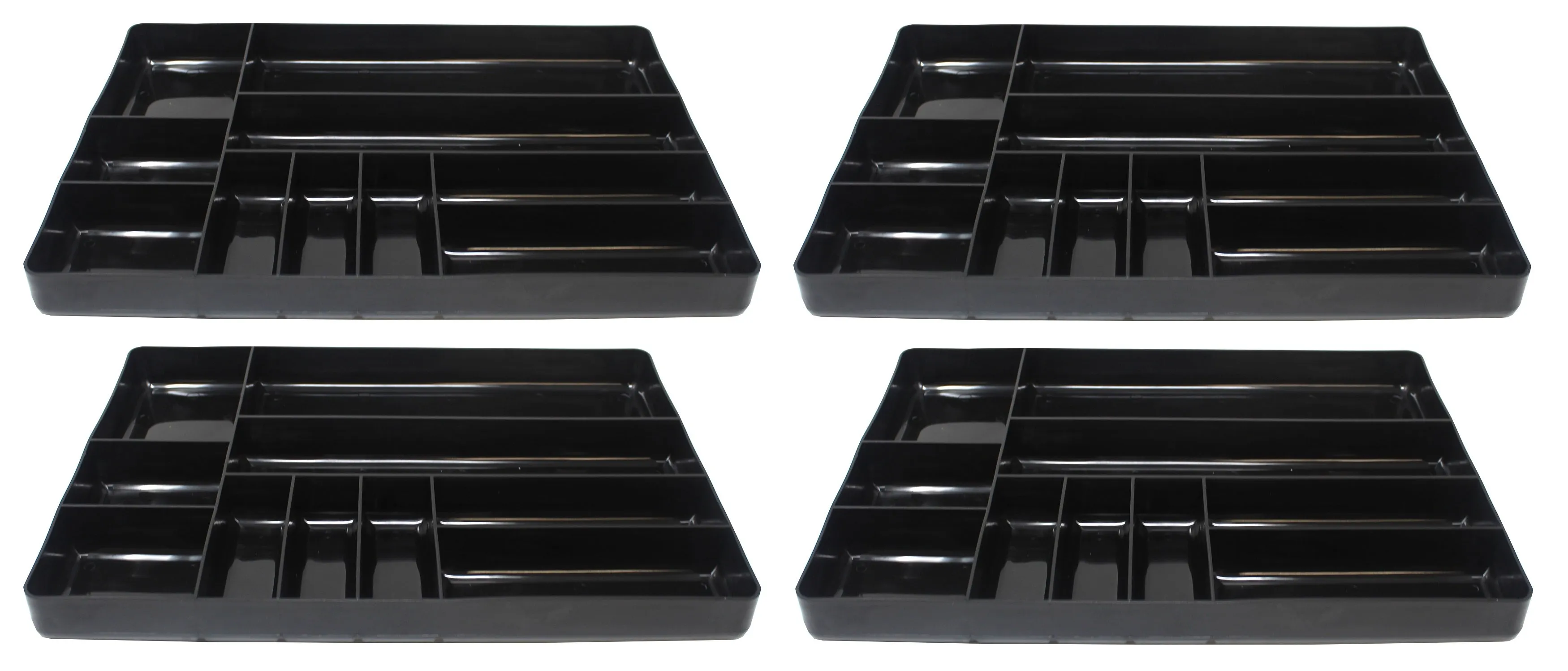 Stackable Lightweight 10 Compartment Organizer Tray - Black or Red