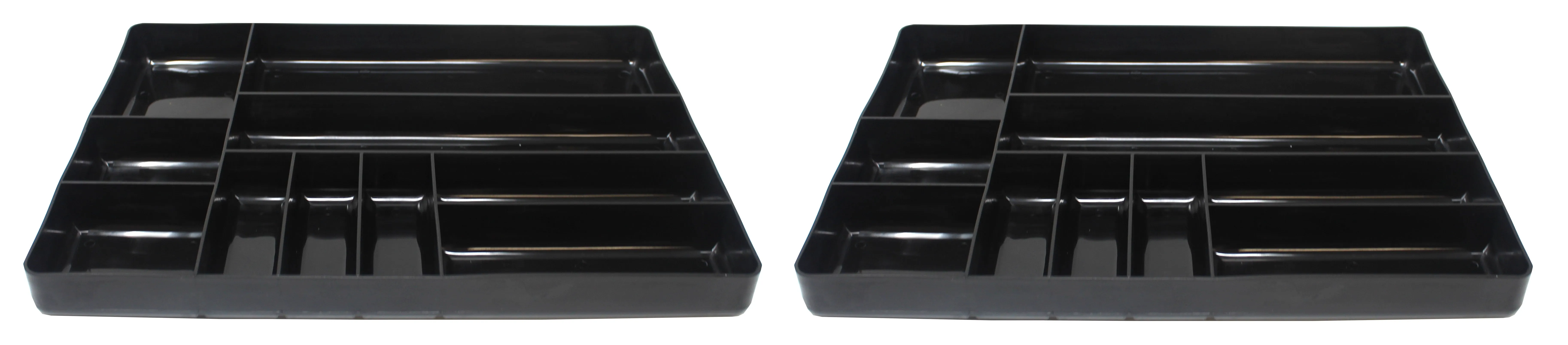 Stackable Lightweight 10 Compartment Organizer Tray - Black or Red