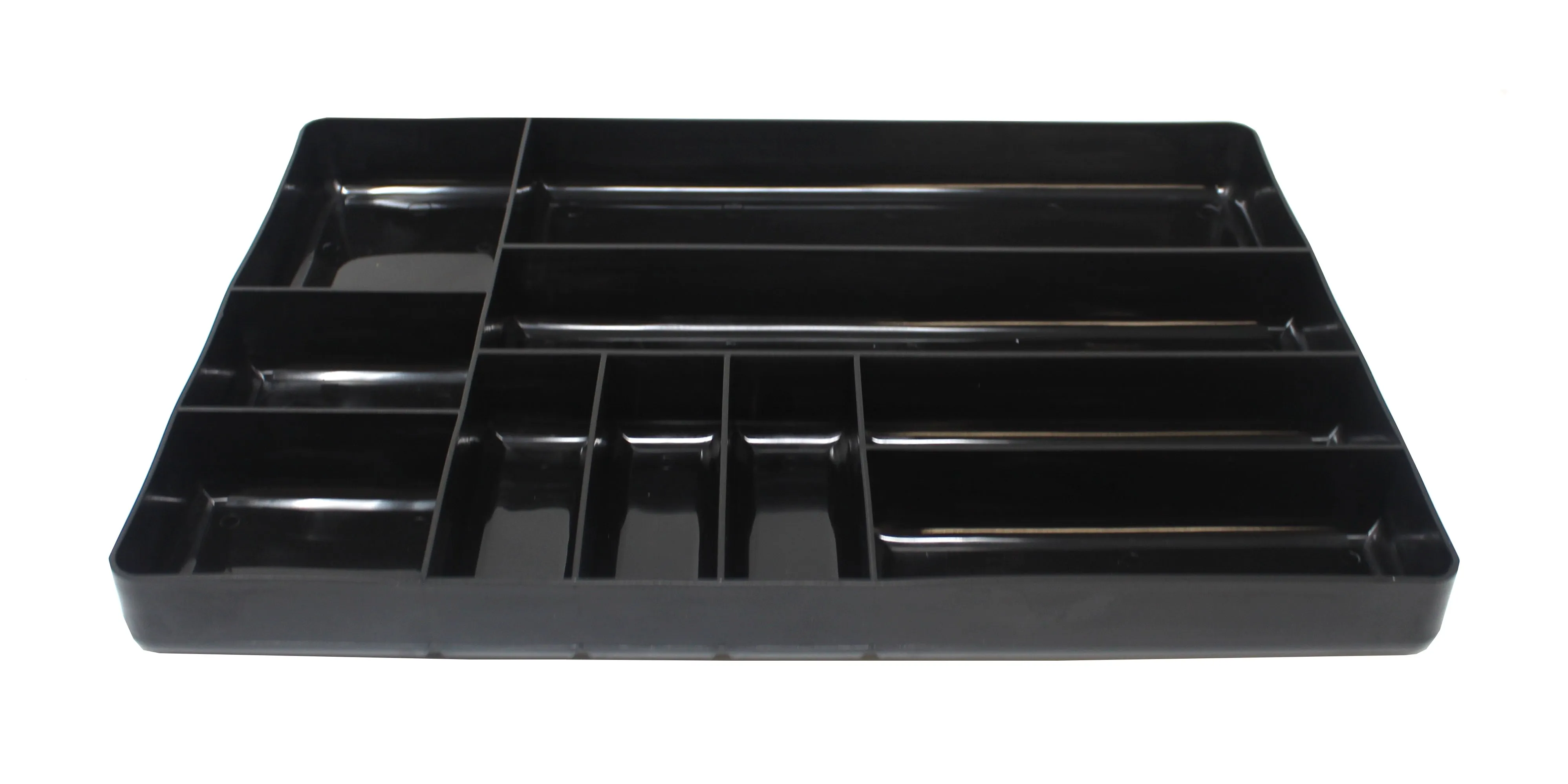 Stackable Lightweight 10 Compartment Organizer Tray - Black or Red
