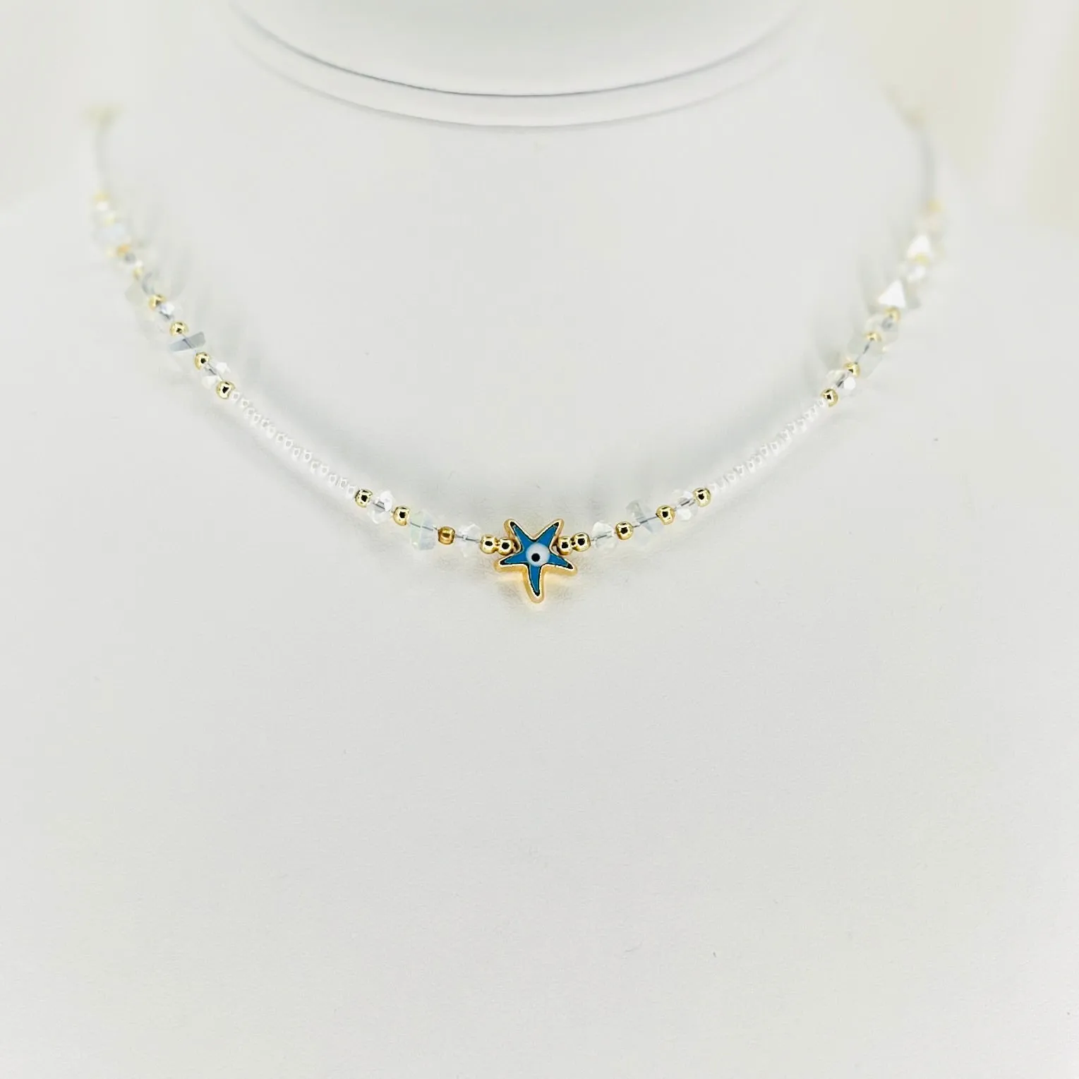 Star Beaded Evil Eye Pendant Necklace: Modern Protection