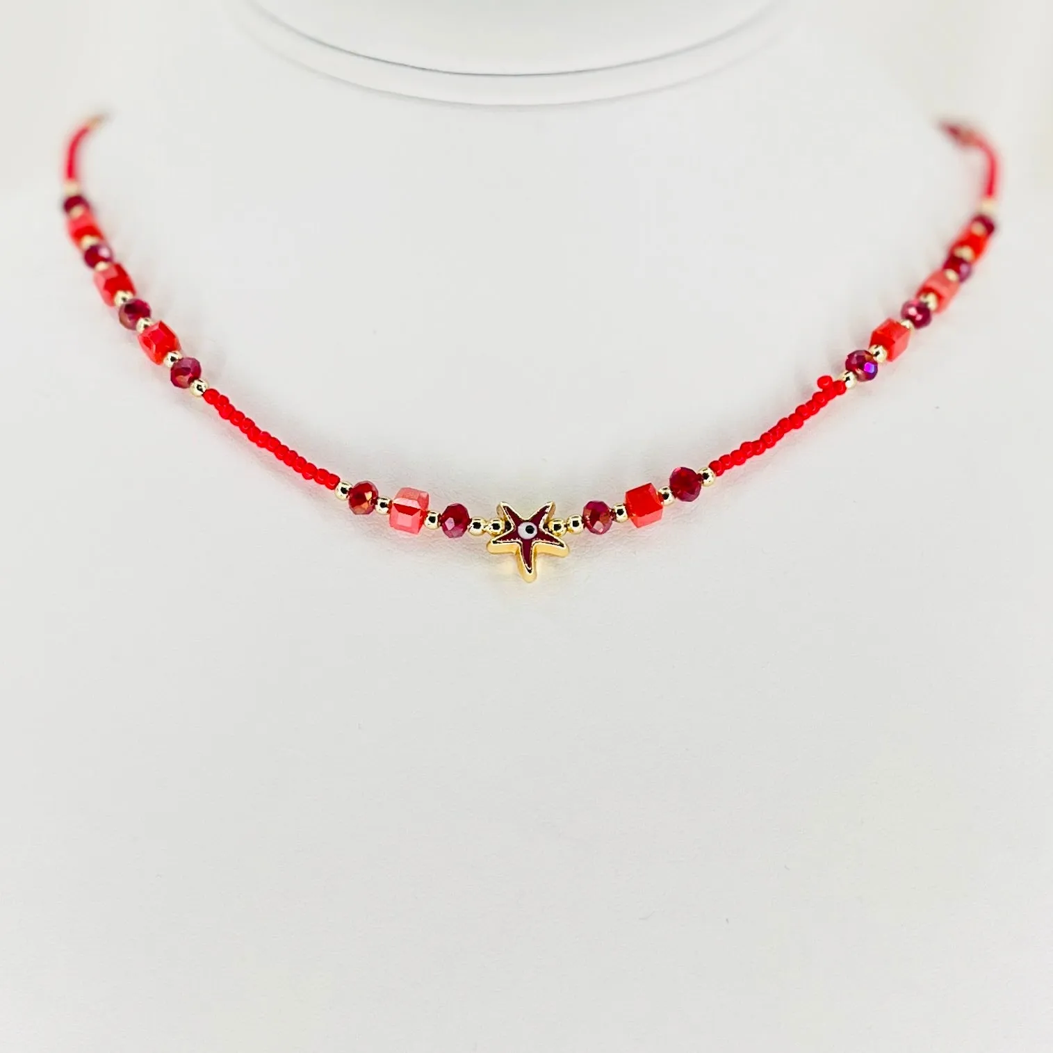Star Beaded Evil Eye Pendant Necklace: Modern Protection