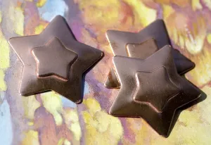 Star Embossed Blank Cutout for making jewelry