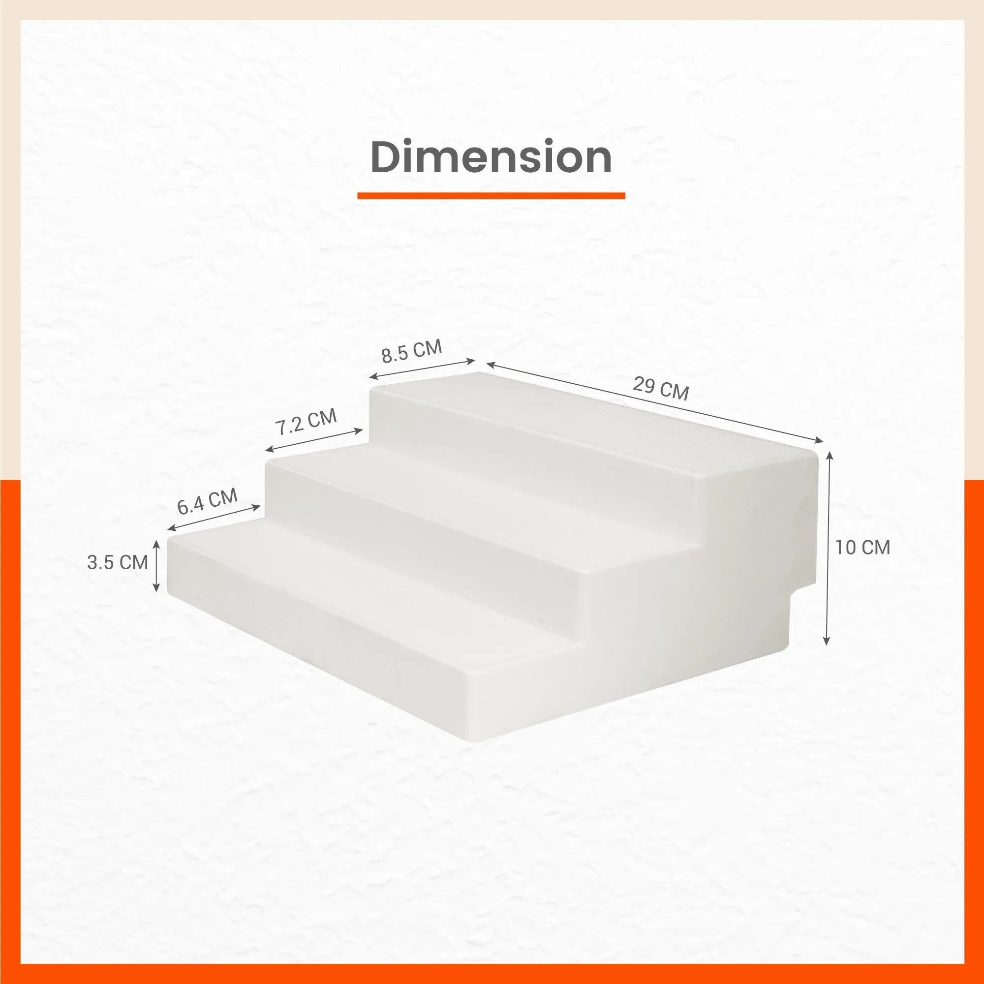 Stomo Taro Multipurpose Shelf Organizer for Home | Pearl White - Set of 2