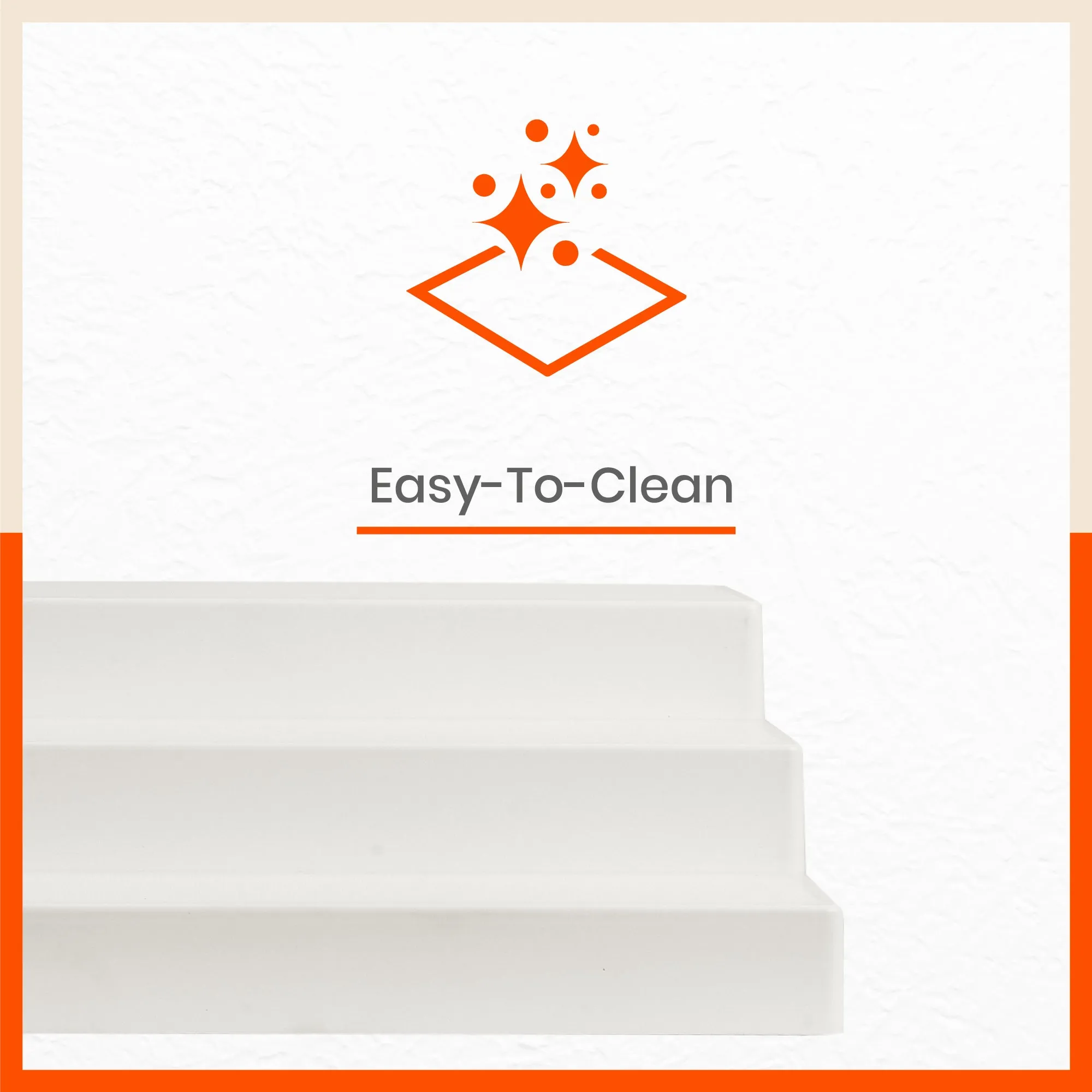 Stomo Taro Multipurpose Shelf Organizer for Home | Pearl White - Set of 2