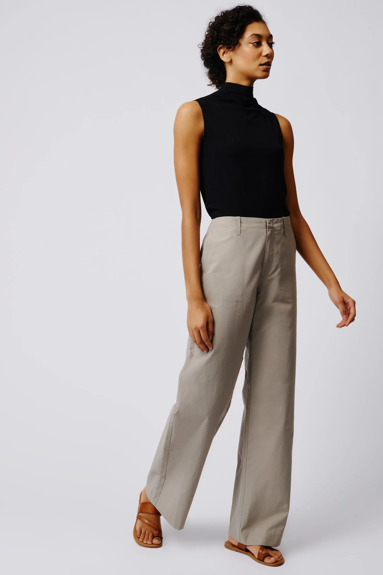 Stove Pipe Full Pant - Military Khaki