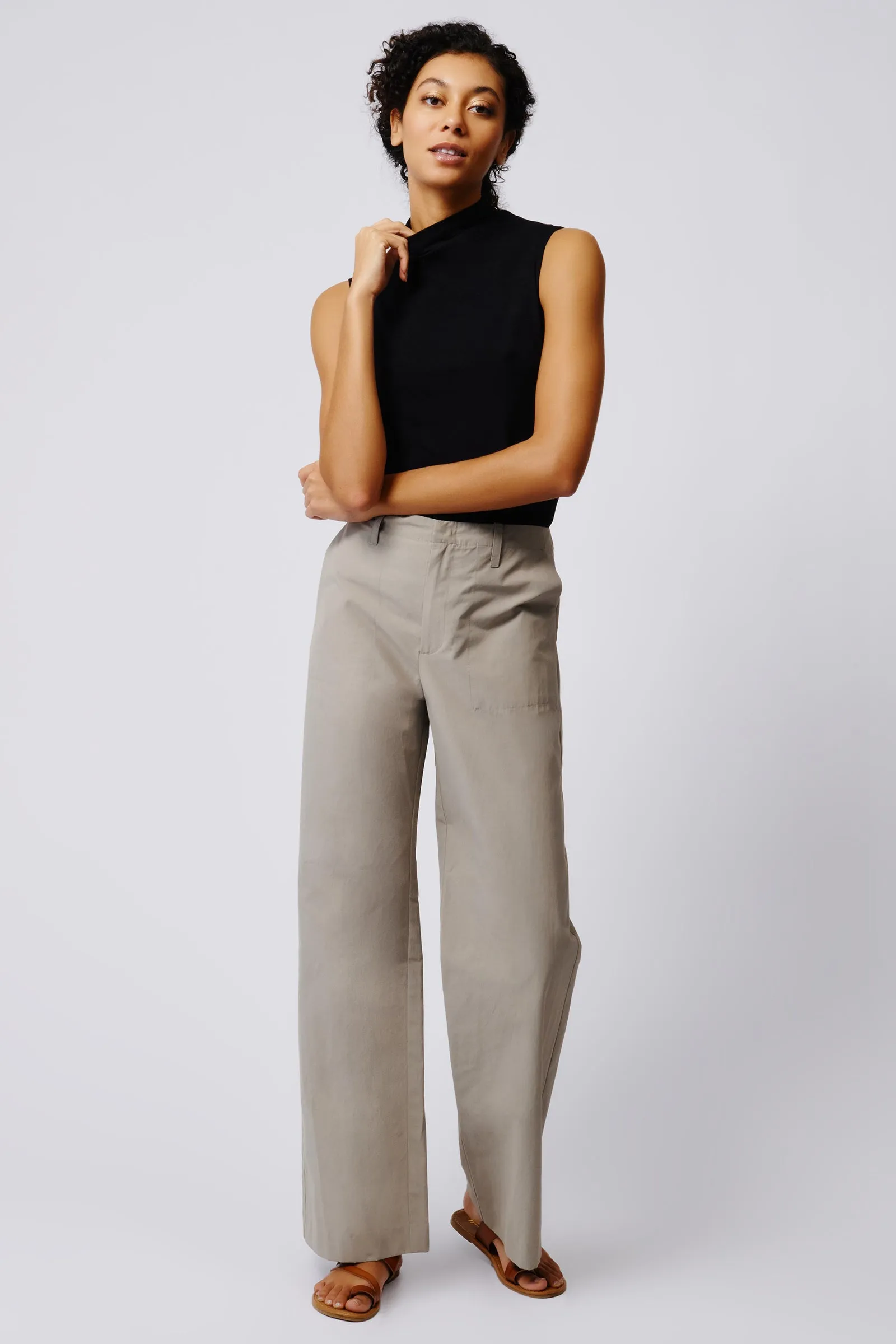 Stove Pipe Full Pant - Military Khaki