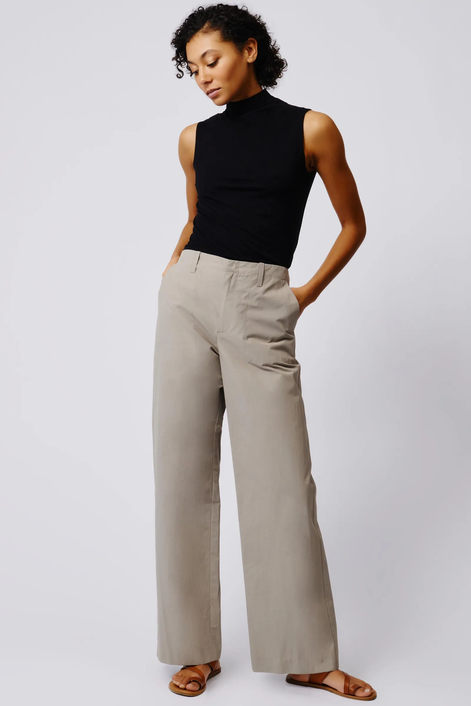 Stove Pipe Full Pant - Military Khaki