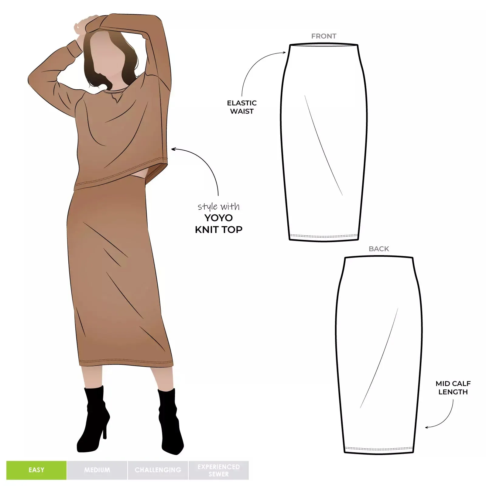 Style Arc Yoyo Knit Skirt