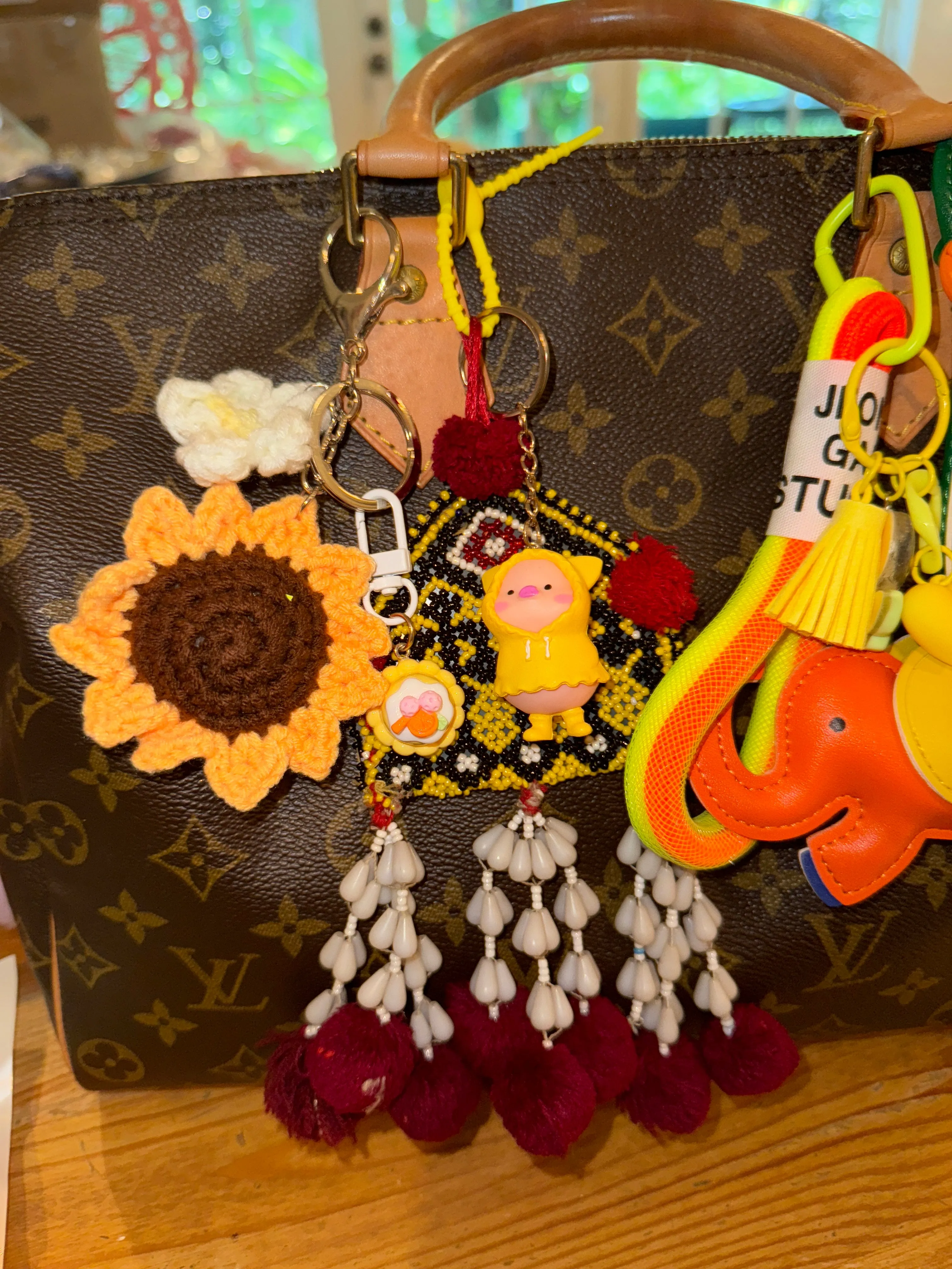 Sunflower elephat BAGCHARM accessoryn