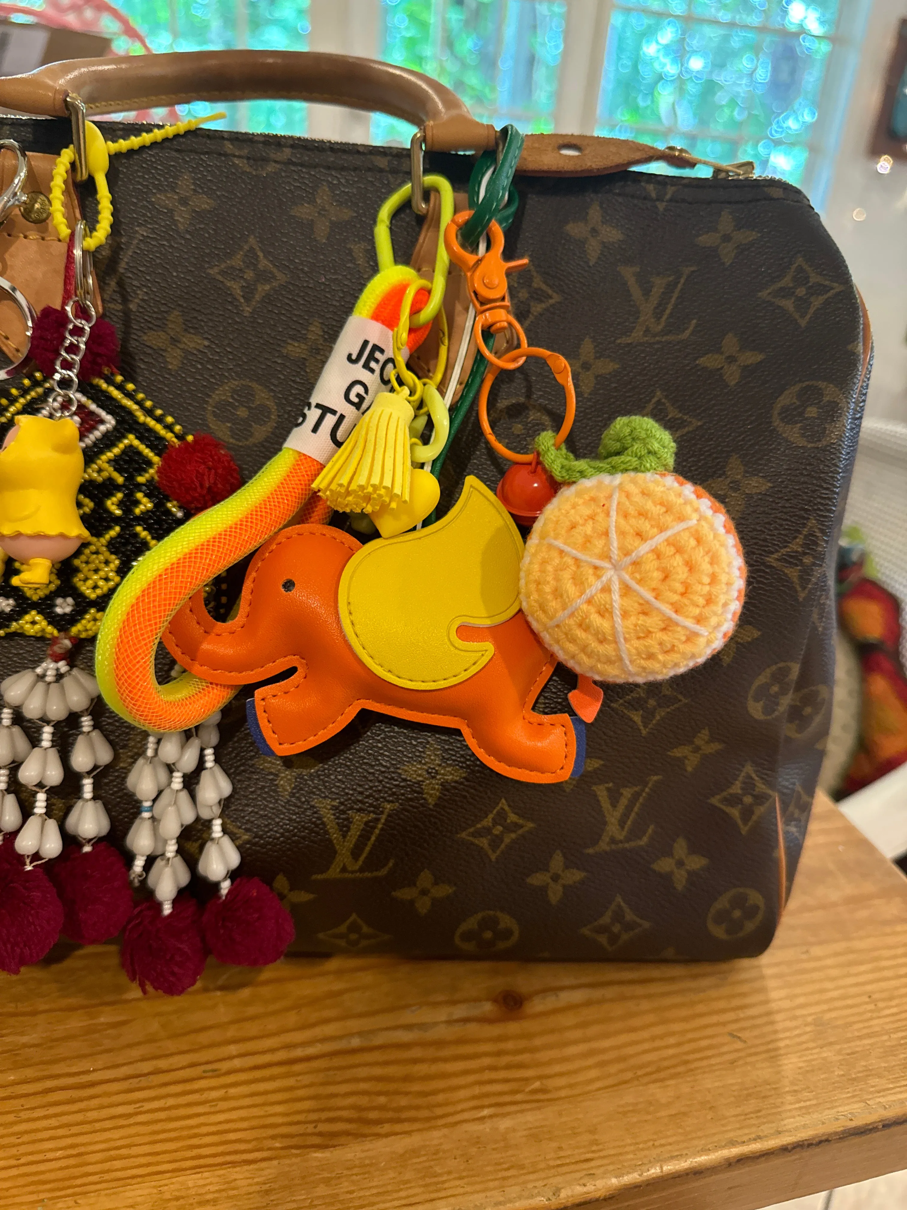 Sunflower elephat BAGCHARM accessoryn