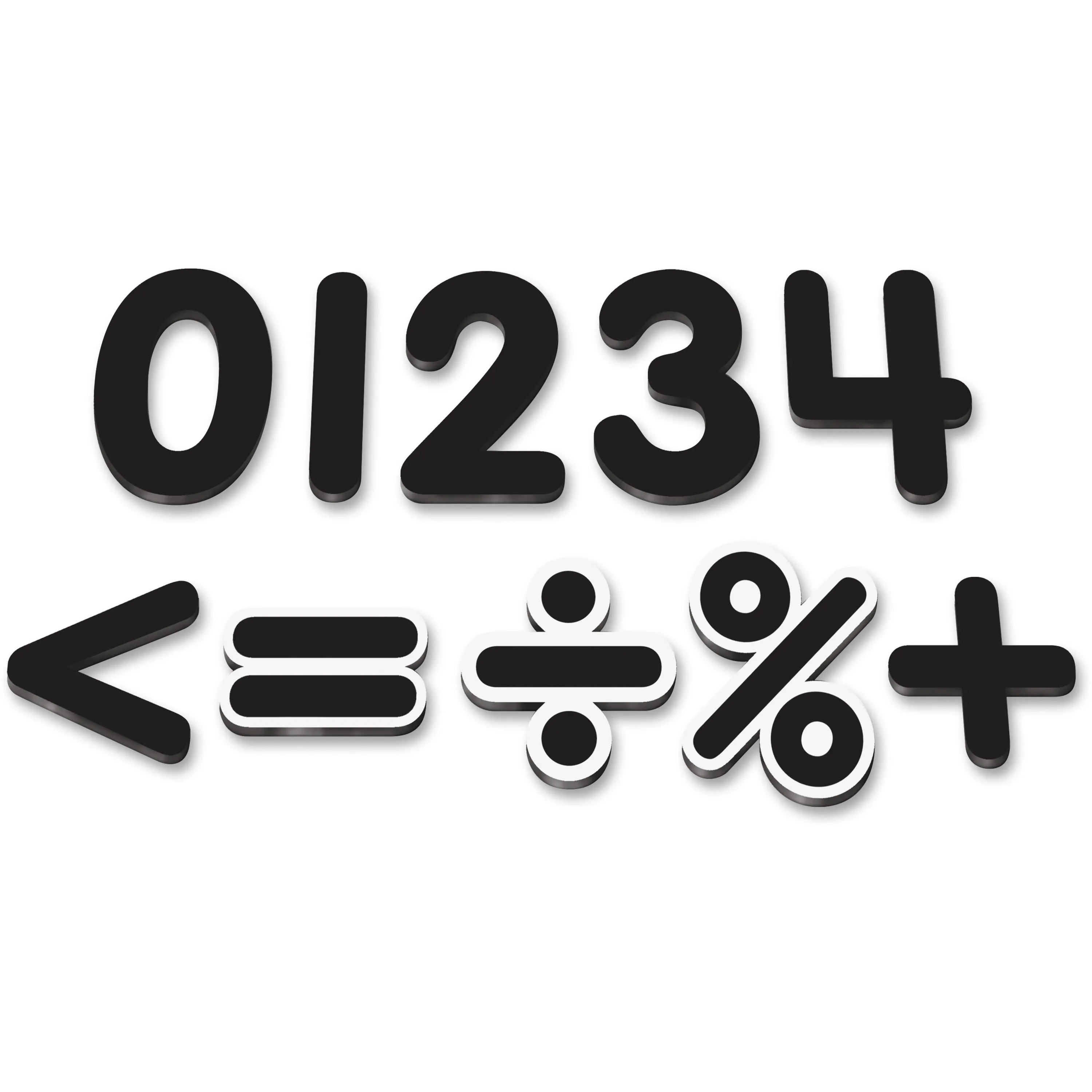Teacher Created Resources Black 2-1/2" Magnetic Numbers