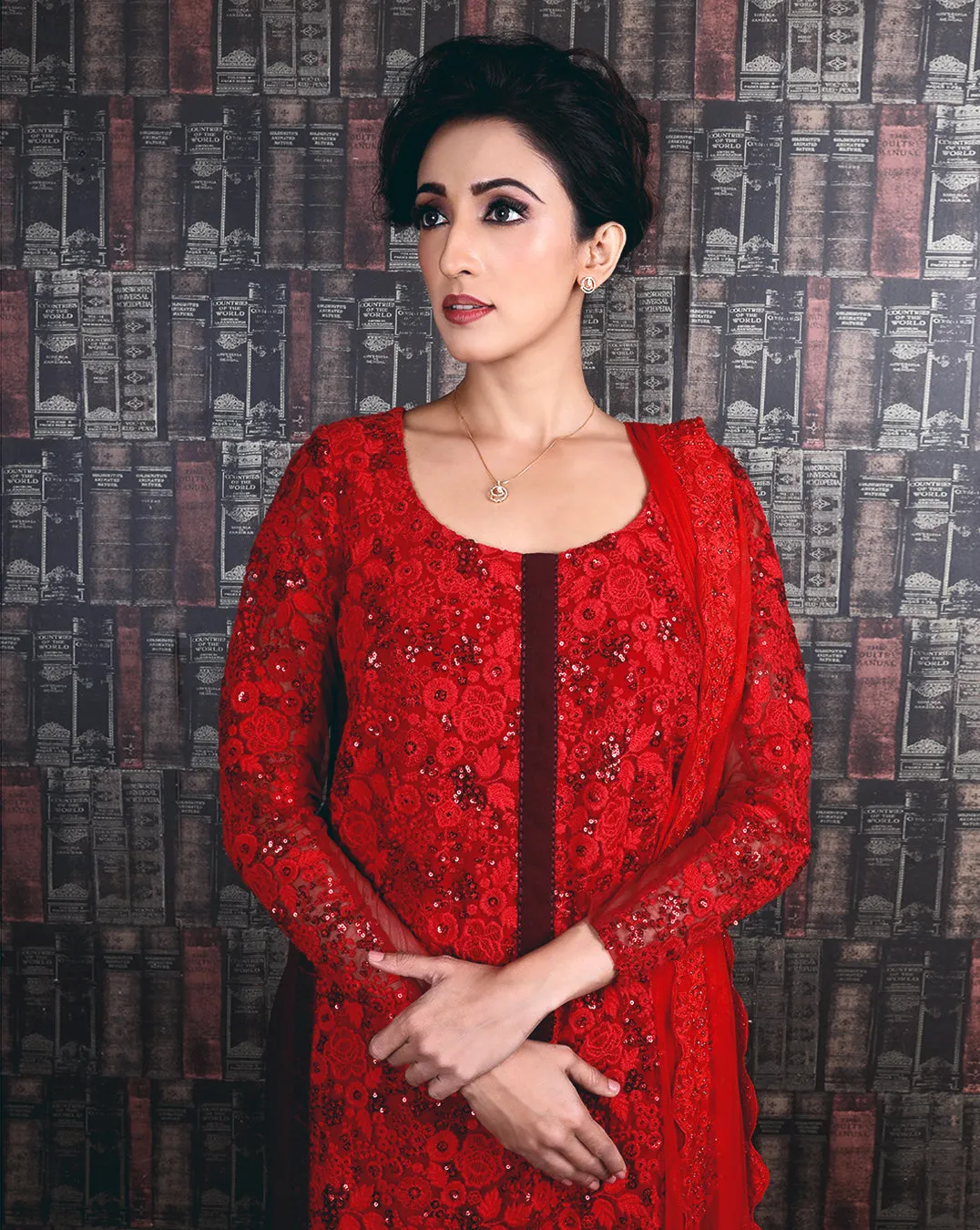 The Red Floral Suit