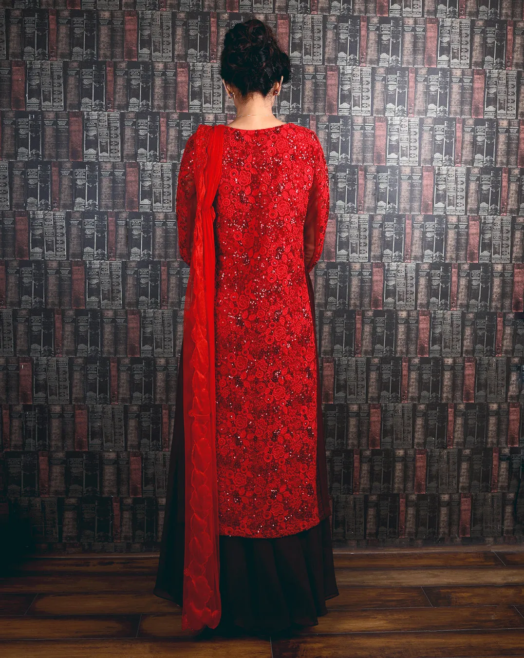 The Red Floral Suit