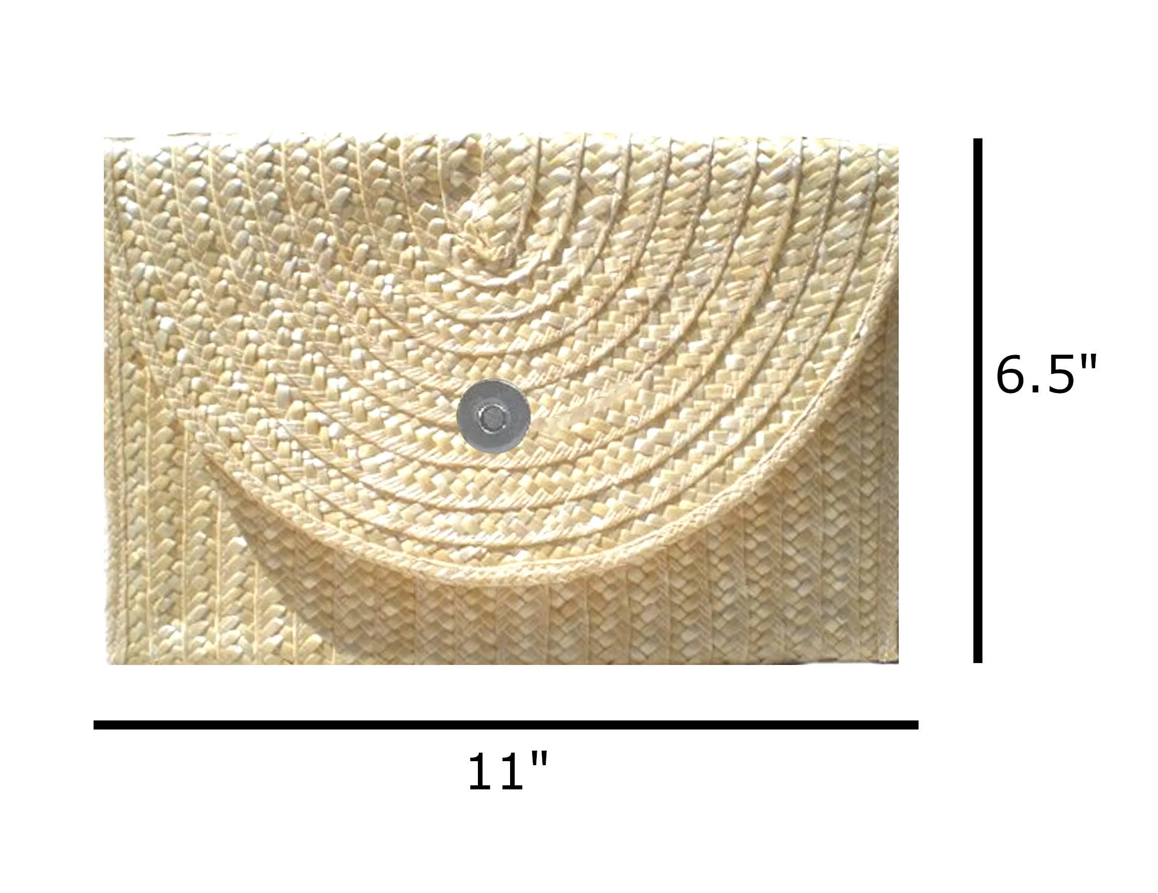 The Vineyard Straw Clutch w Interchangeable Bow -Kelly Green
