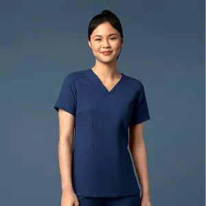 Thrive 6122 Fitted 3-Pocket V-Neck Scrub Top Navy