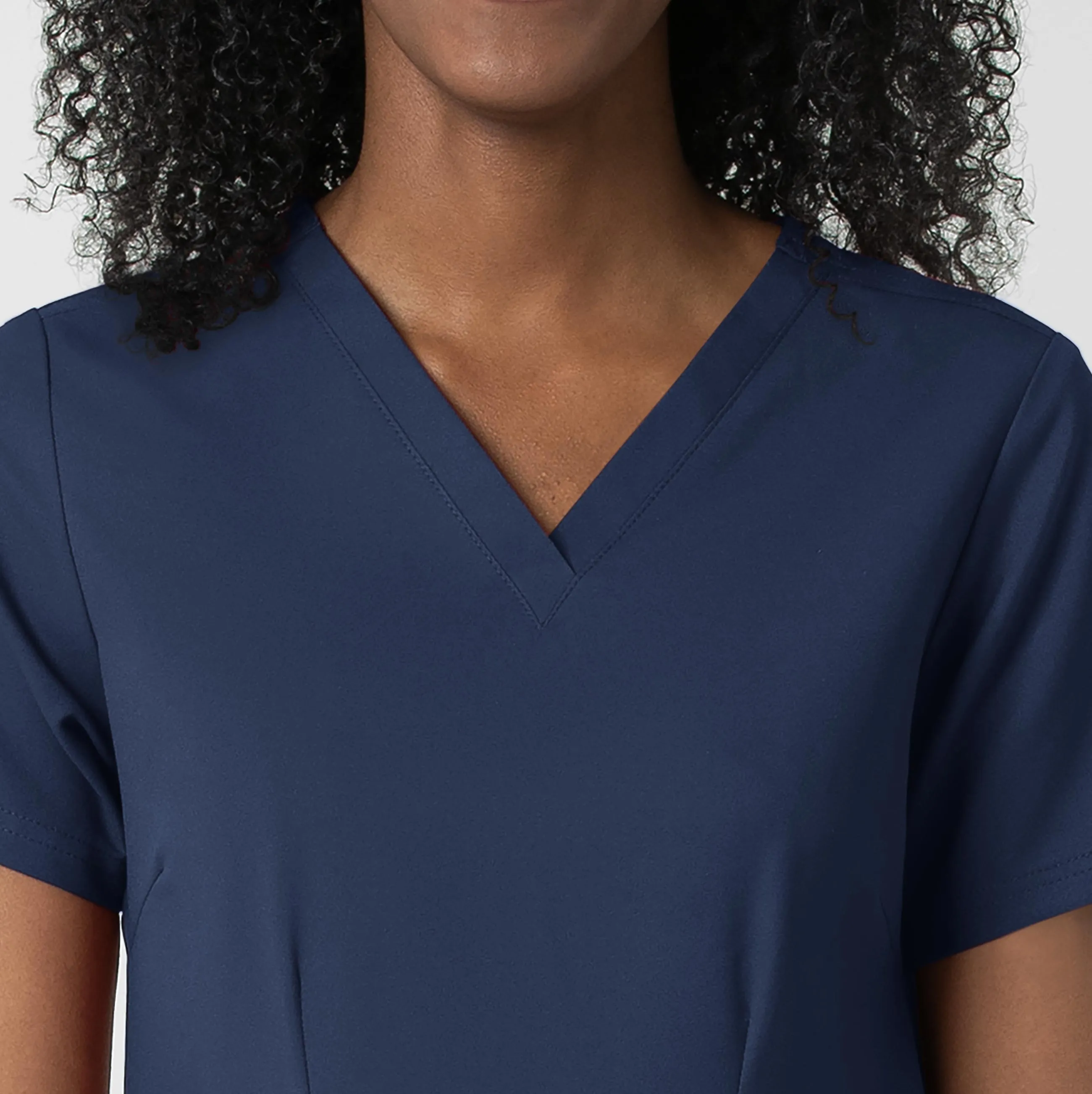 Thrive 6122 Fitted 3-Pocket V-Neck Scrub Top Navy