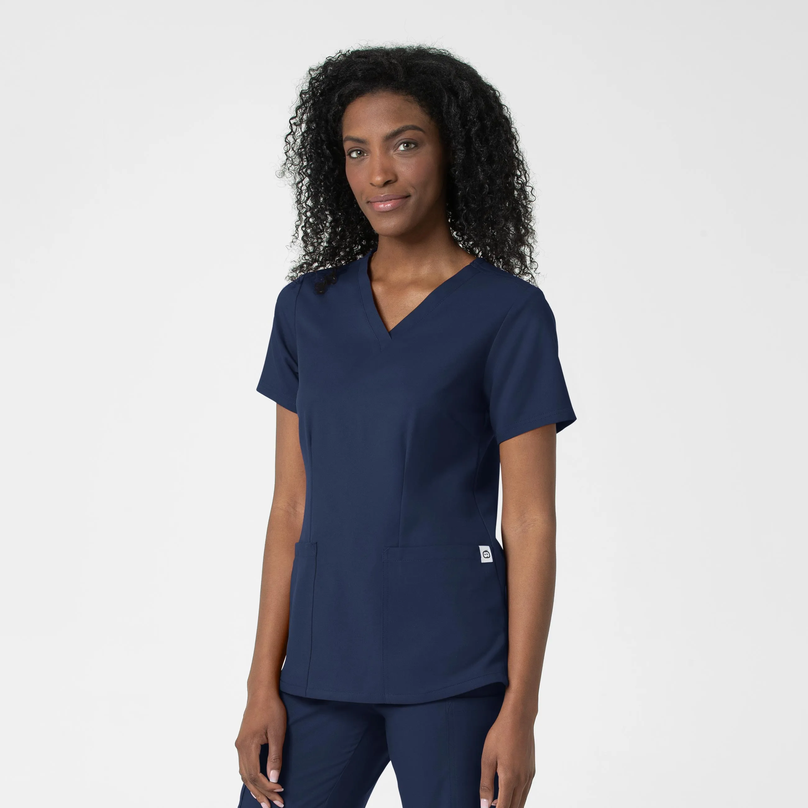 Thrive 6122 Fitted 3-Pocket V-Neck Scrub Top Navy