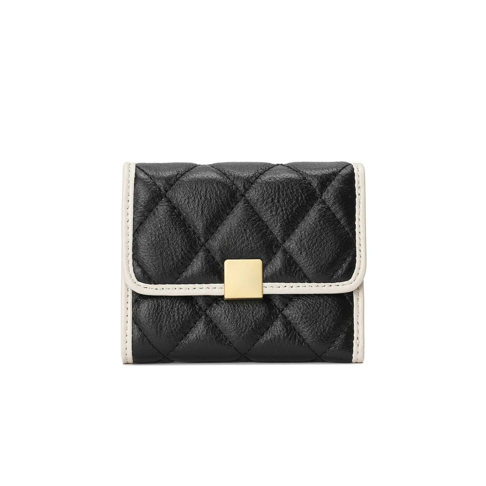 Tiffany & Fred Two Tone Full-Grain Quilted Wallet