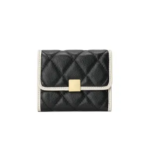 Tiffany & Fred Two Tone Full-Grain Quilted Wallet