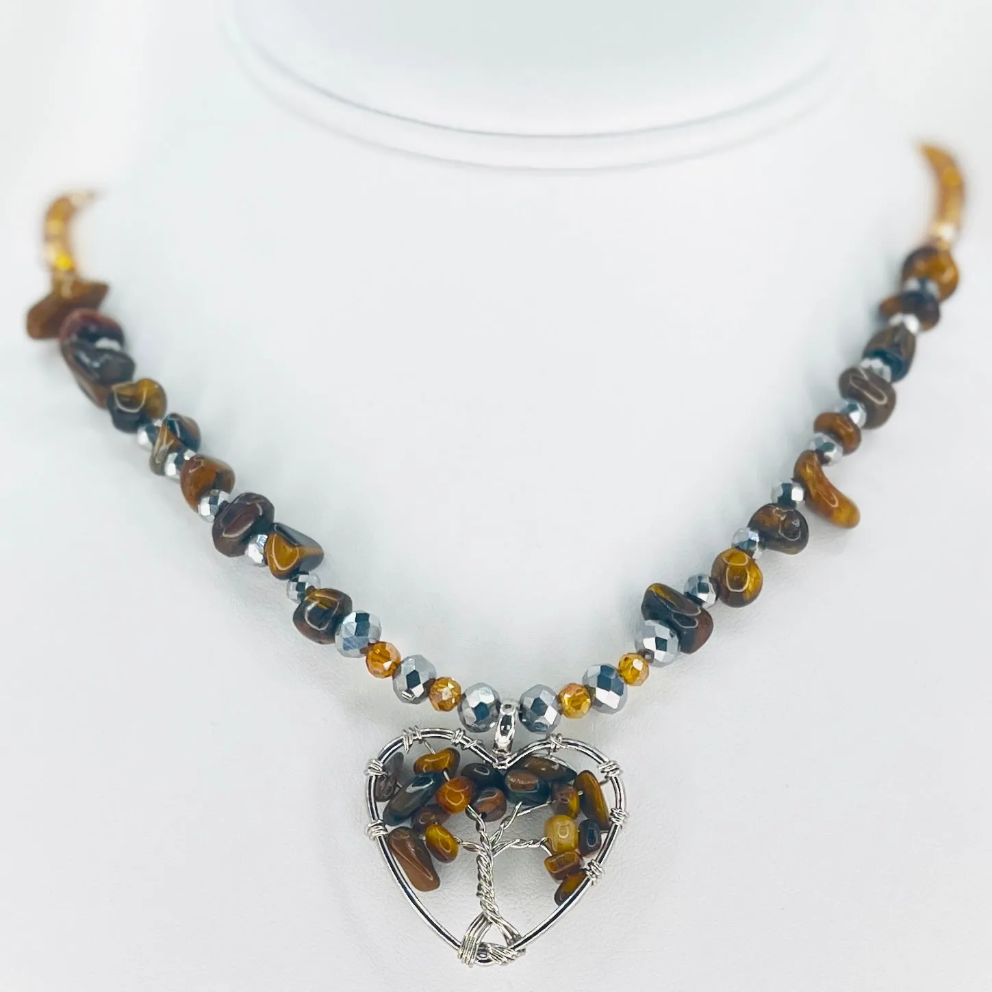Tiger Eye Natural Stone Necklace – Strength and Confidence