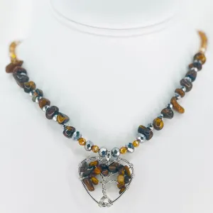 Tiger Eye Natural Stone Necklace – Strength and Confidence