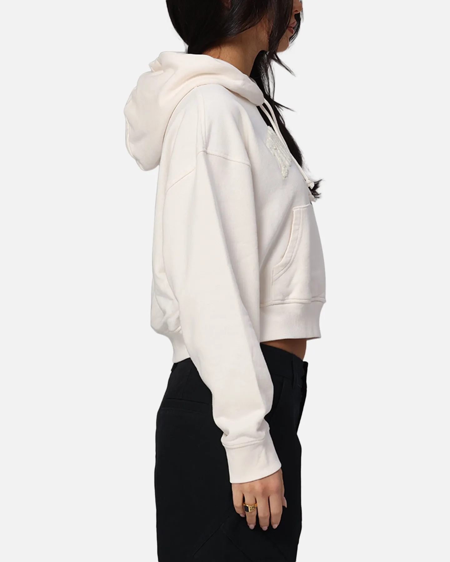 Tommy Jeans Women's Boxy Crop GMD Varsity Hoodie Ancient White