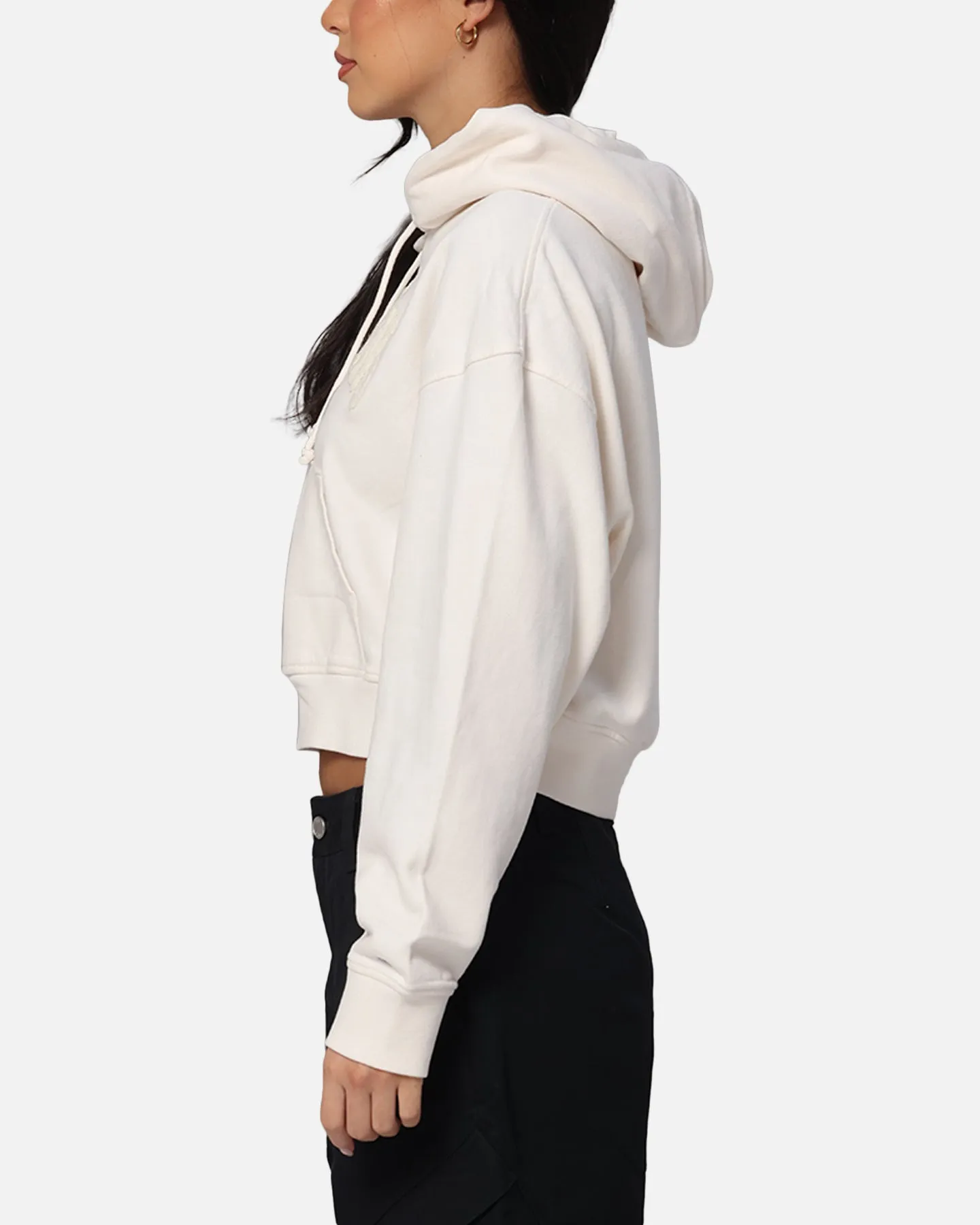 Tommy Jeans Women's Boxy Crop GMD Varsity Hoodie Ancient White