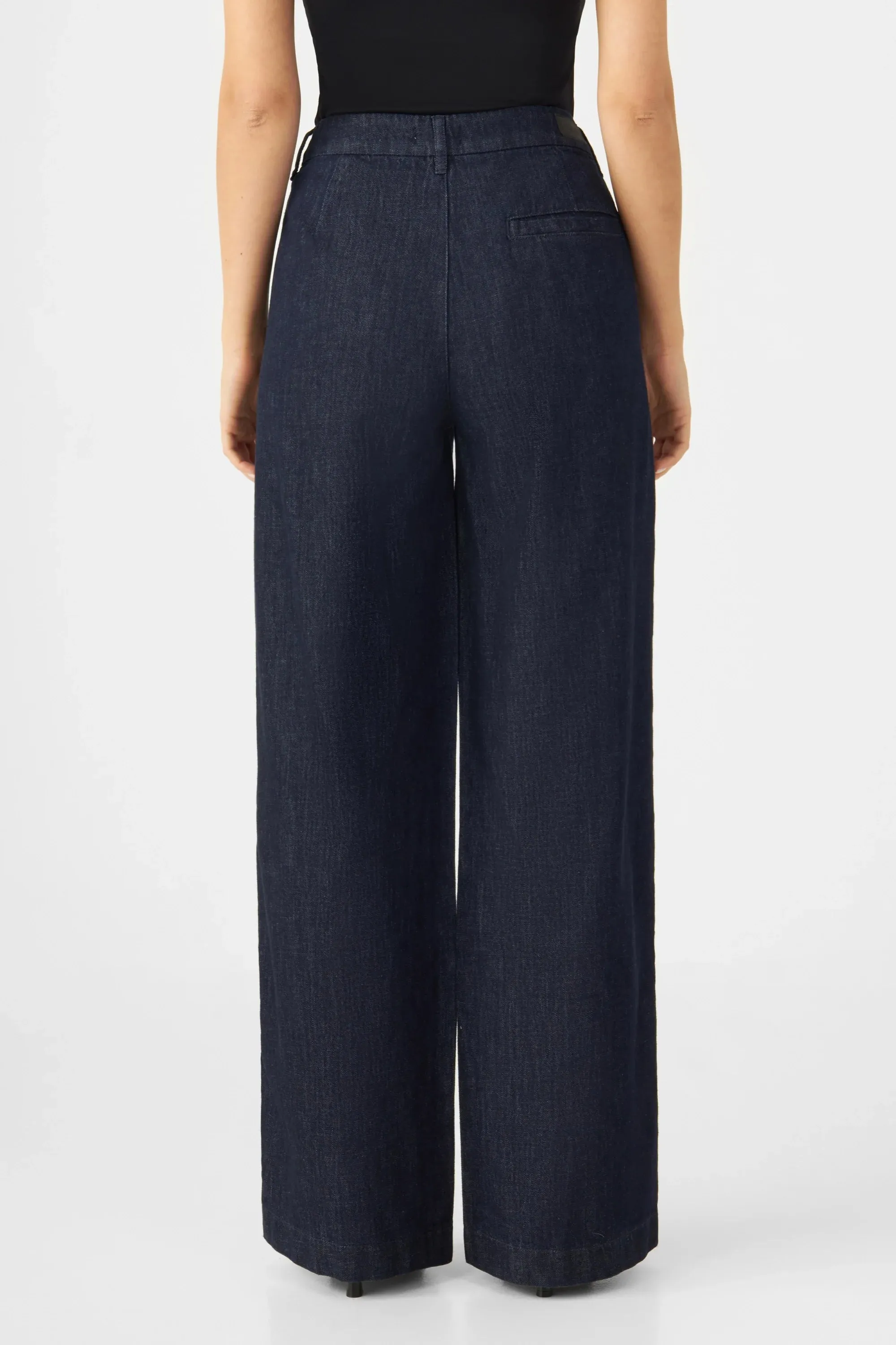Tomorrow Wide Lightweight Hemp Blend Chinos Raw Blue