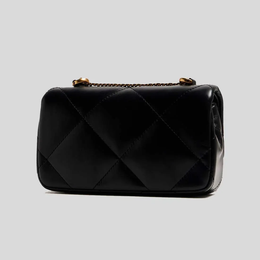 TORY BURCH Mini Kira Diamond Quilt Flap Bag Black RB-154710