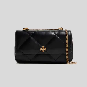 TORY BURCH Mini Kira Diamond Quilt Flap Bag Black RB-154710