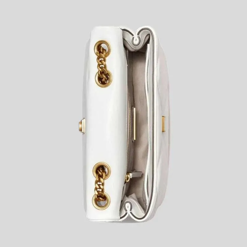 TORY BURCH Small Kira Diamond Quilt Convertible Shoulder Bag Blanc RS-154706