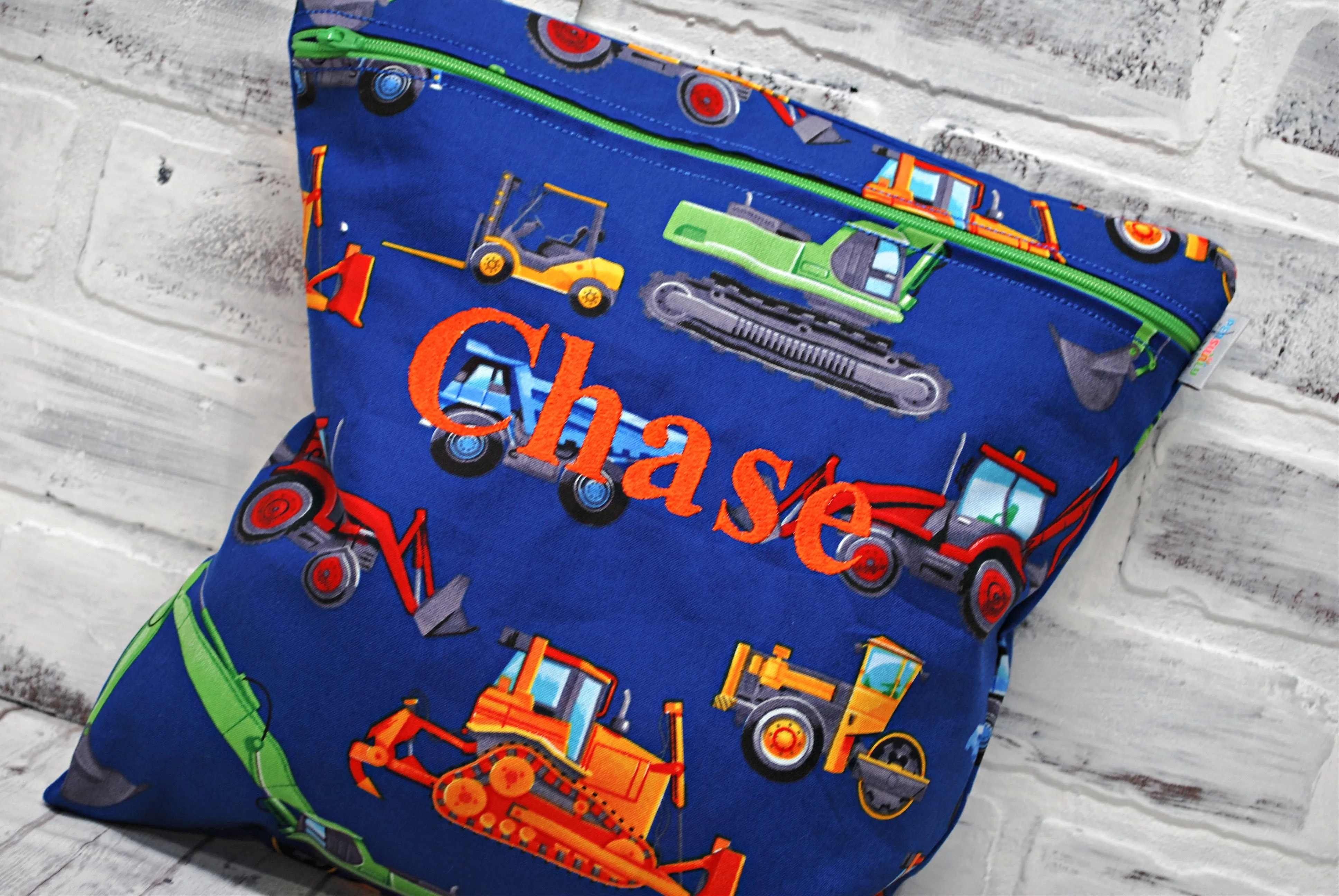 Tractors and Bulldozers Personalized Reusable Bag