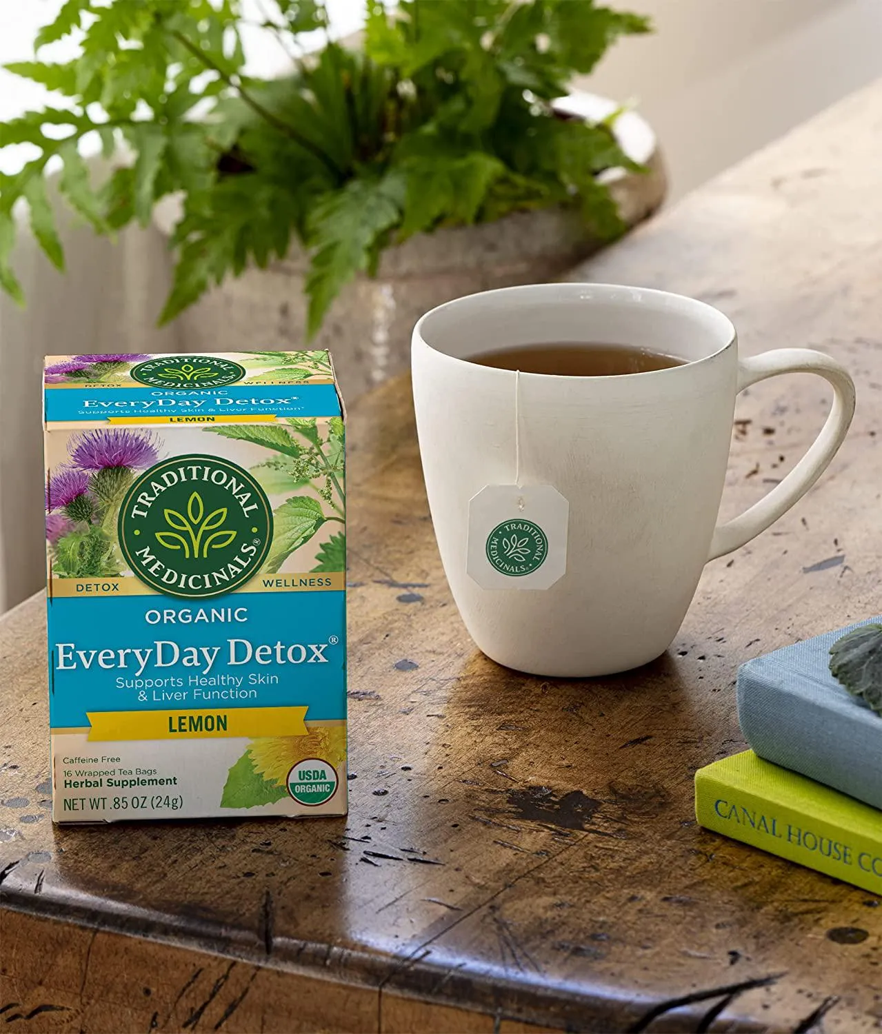 Traditional Medicinals Organic EveryDay Detox Lemon Detox Tea, 16 Tea Bags, (Pack of 1)
