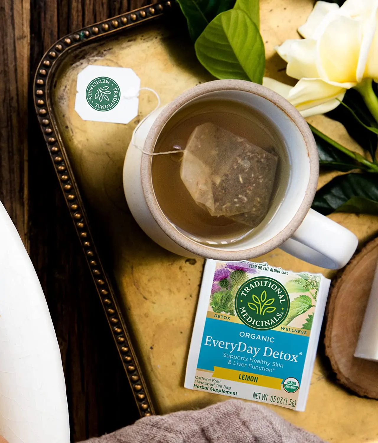 Traditional Medicinals Organic EveryDay Detox Lemon Detox Tea, 16 Tea Bags, (Pack of 1)