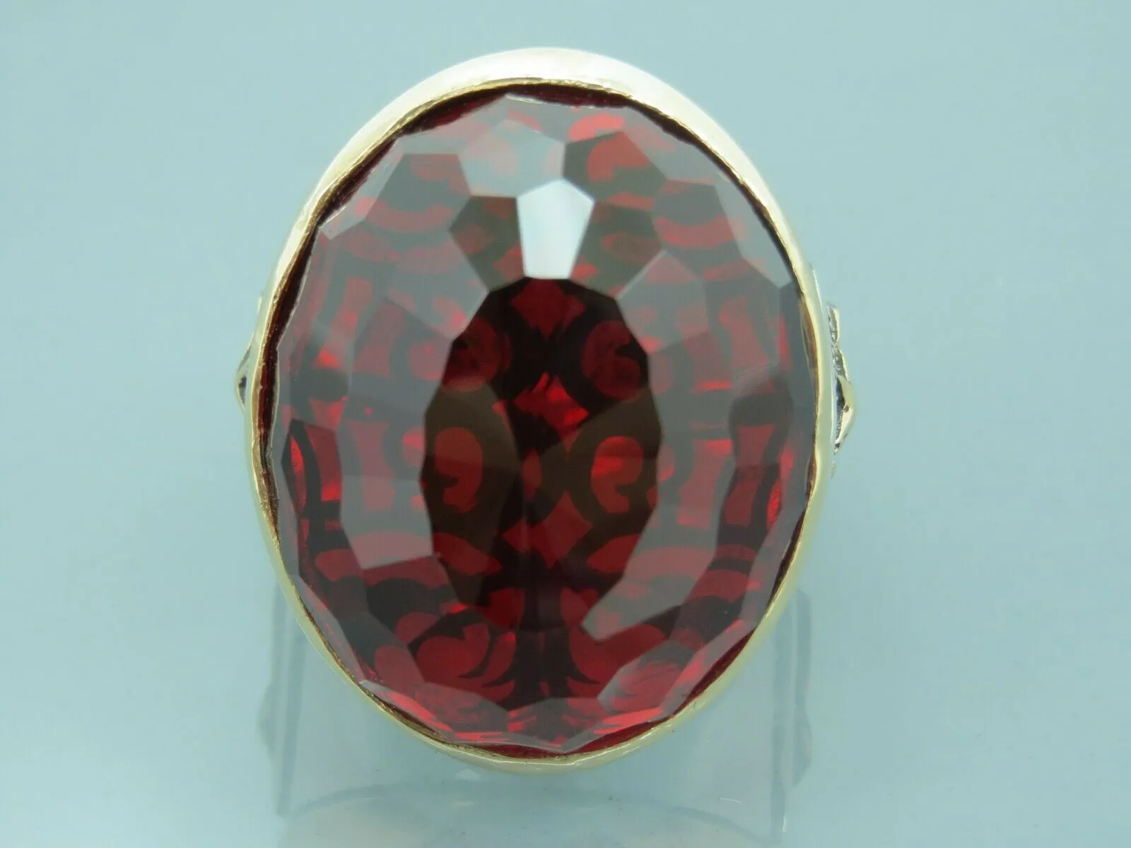 Turkish Handmade Jewelry 925 Sterling Silver Ruby Stone Men Rings