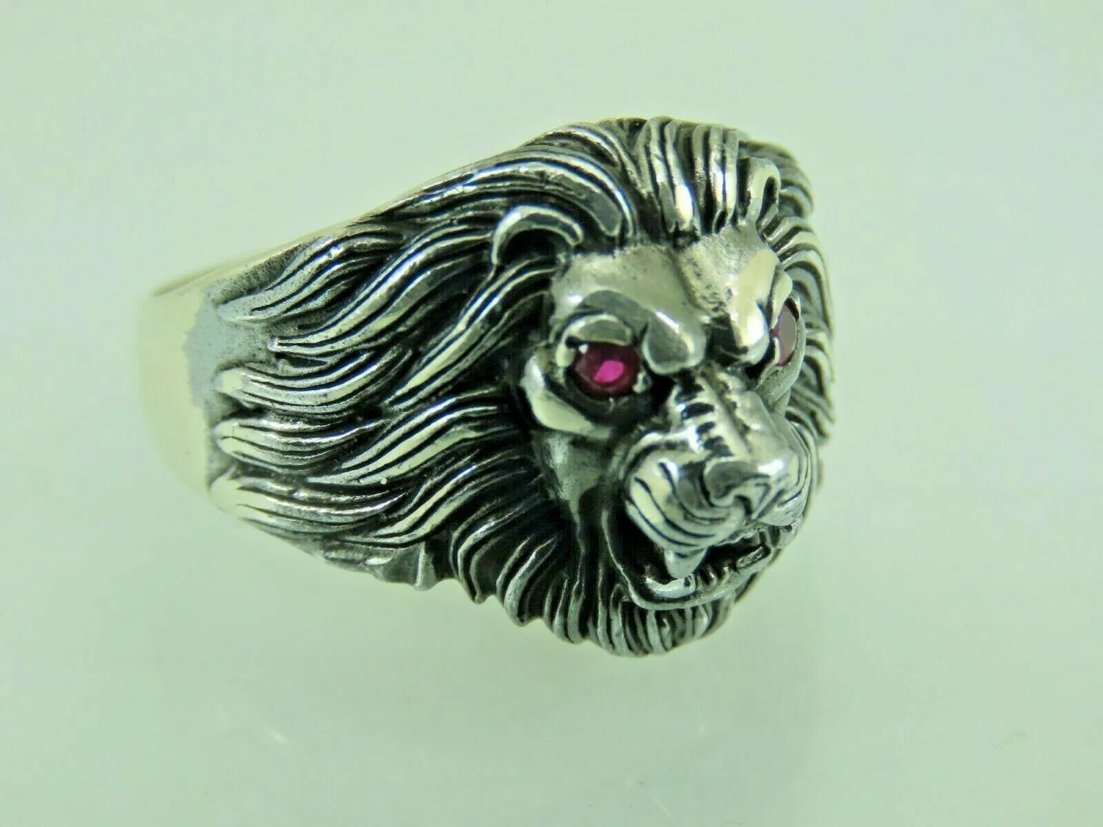 Turkish Handmade Jewelry 925 Sterling Silver Ruby Stone Mens Rings