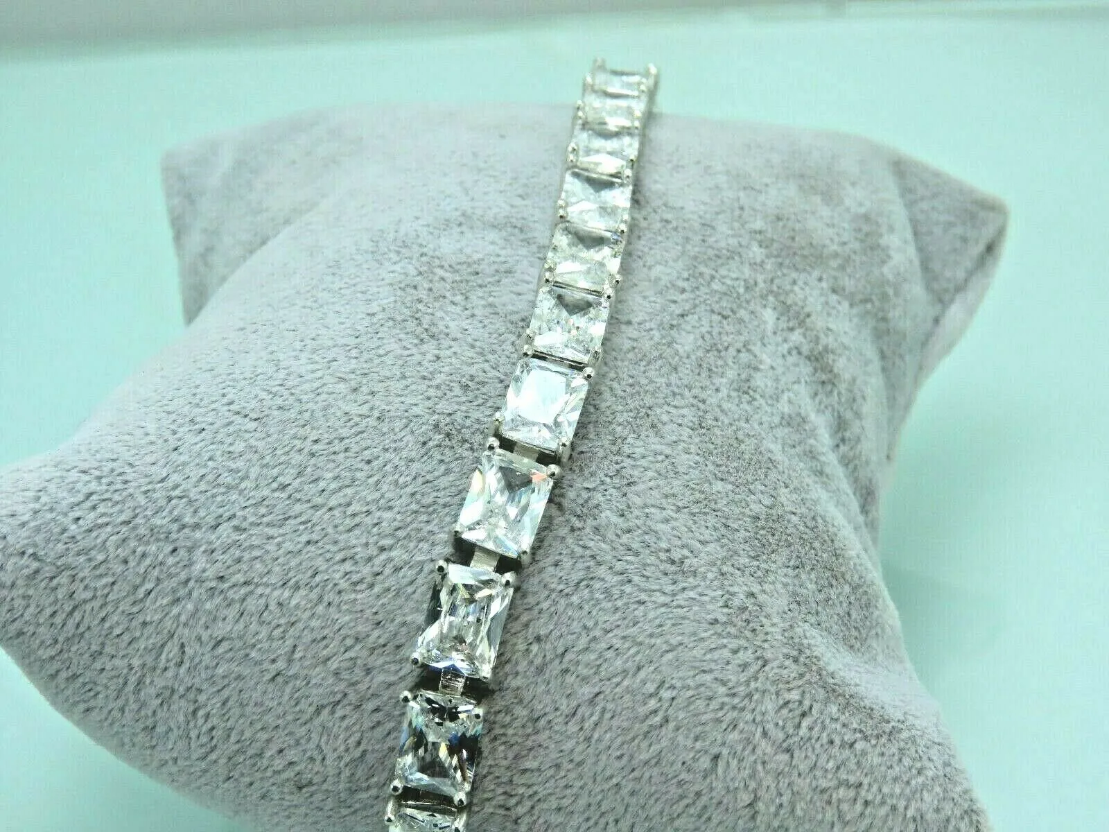 Turkish Handmade Jewelry 925 Sterling Silver Zircon Stone Womens Bracelet