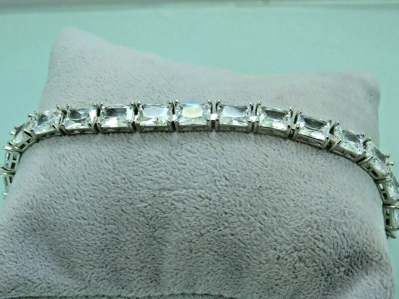 Turkish Handmade Jewelry 925 Sterling Silver Zircon Stone Womens Bracelet