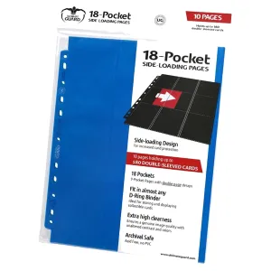 Ultimate Guard 18 Pocket Pages Side Loading Blue 10ct