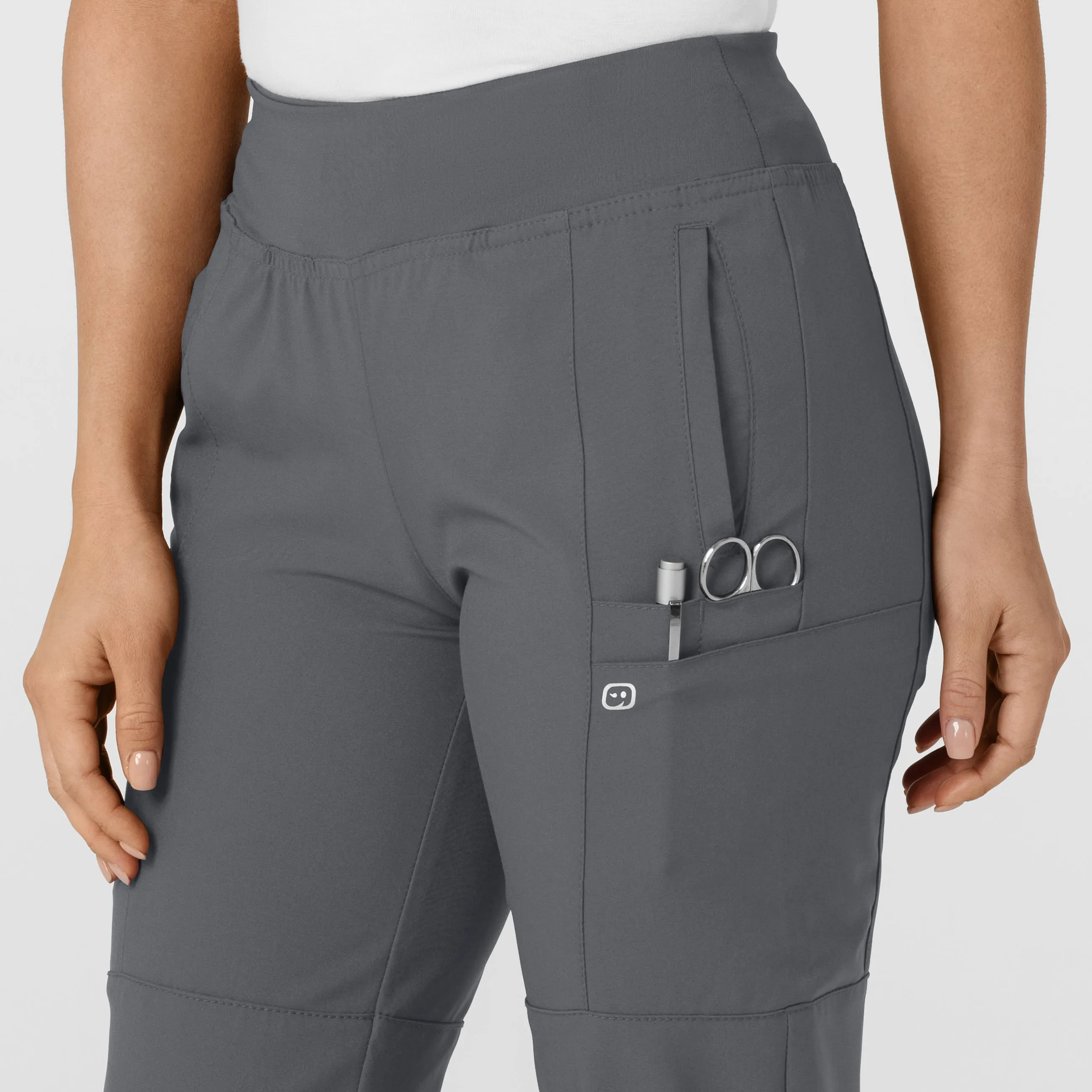 UMSL W123 Women's Comfort Waist Cargo Jogger Scrub Pant (Petite)