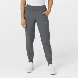 UMSL W123 Women's Comfort Waist Cargo Jogger Scrub Pant (Petite)