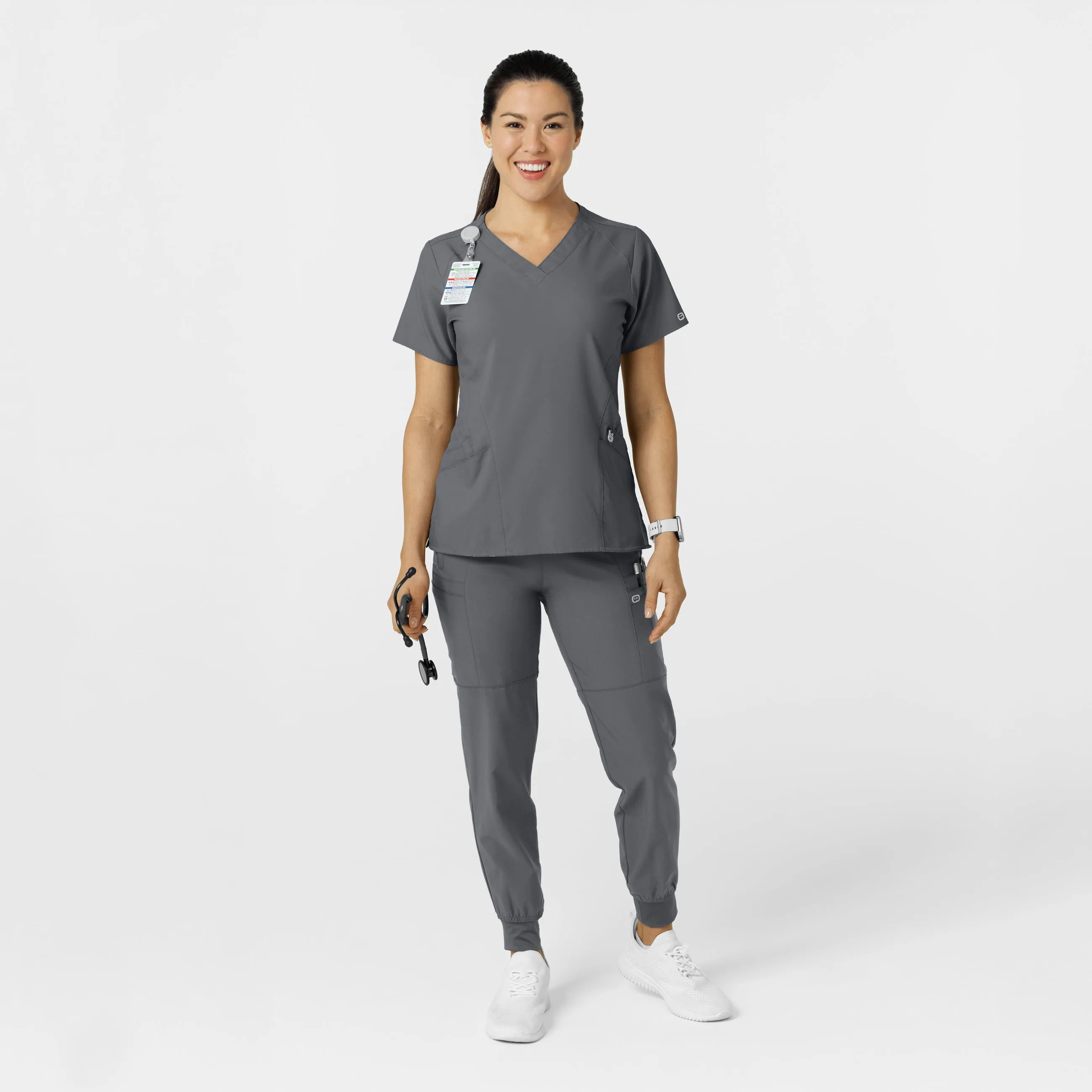 UMSL W123 Women's Comfort Waist Cargo Jogger Scrub Pant (Petite)