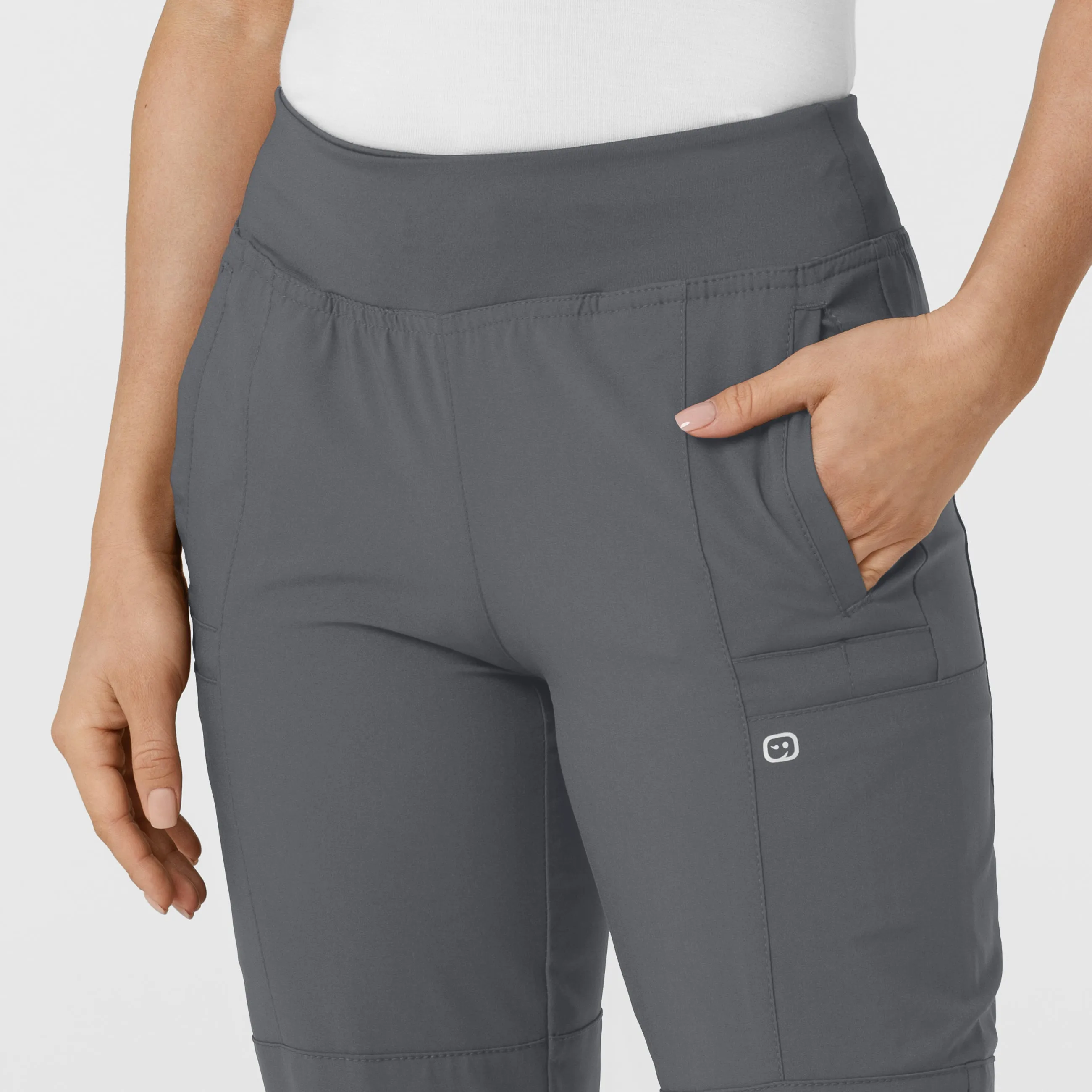 UMSL W123 Women's Comfort Waist Cargo Jogger Scrub Pant (Petite)