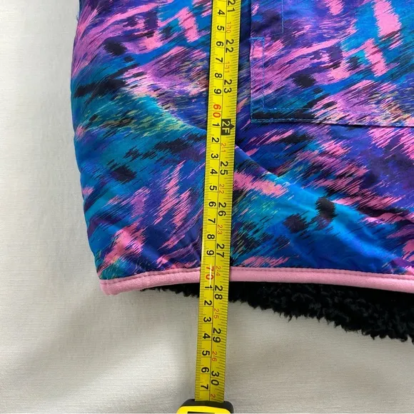 Unisex Chubbies Reversible 80s Style Pullover 1/2 Zip Jacket Medium EUC Sherpa