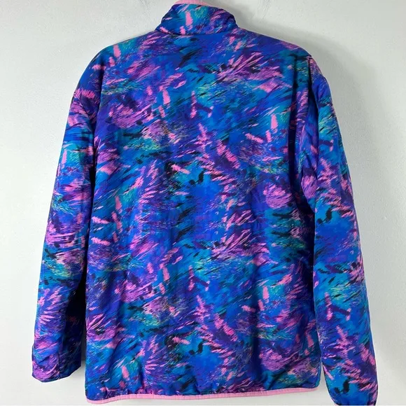 Unisex Chubbies Reversible 80s Style Pullover 1/2 Zip Jacket Medium EUC Sherpa