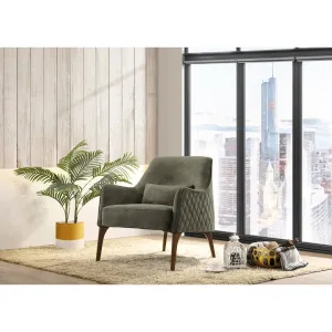 Upholstered Diamond Tufted Lounge Accent Chair Armchair Mercury Row® Fabric: Moss Green Velvet