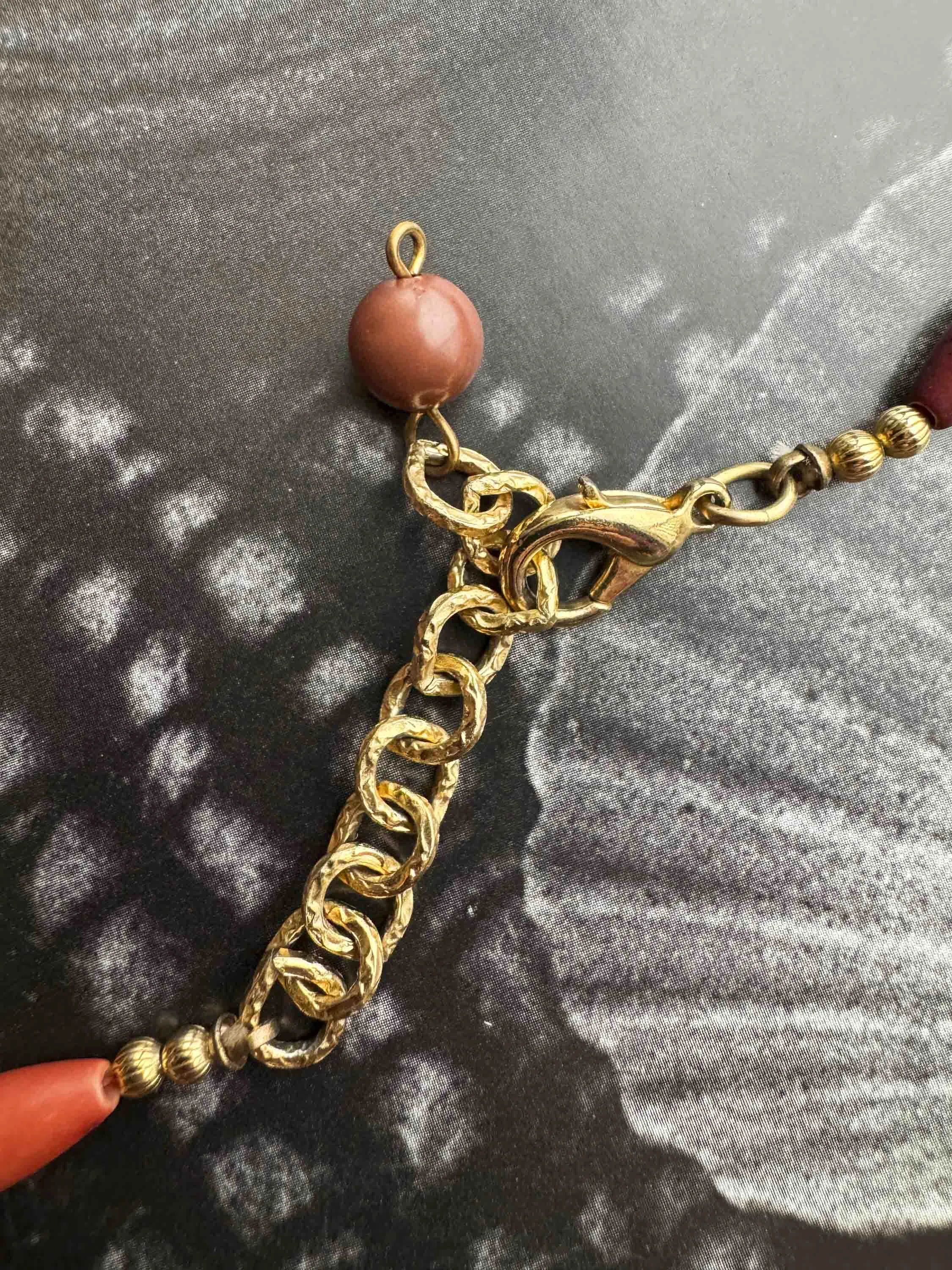 Vintage Bohemian Beaded Heart Pendant Necklace