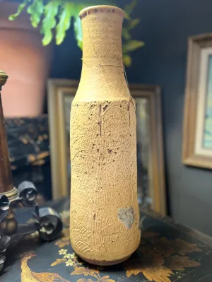 Vintage Clay Leaf Print Vase