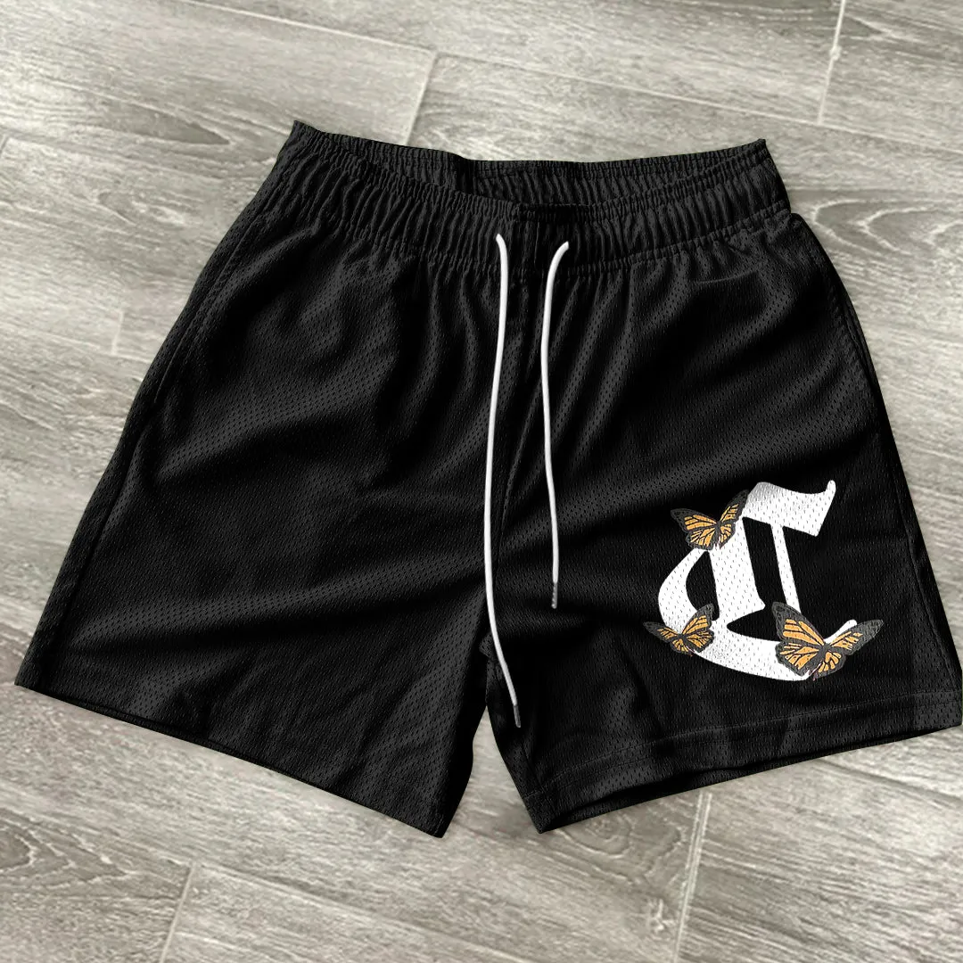 Vintage Street Style Butterfly Shorts